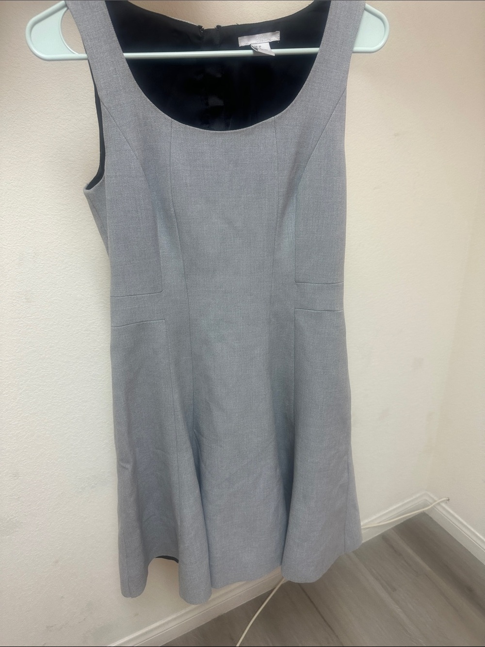 H&M Light Gray Sleeveless Fit-and-Flare Dress